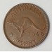 AUSTRALIA 1949 .  ONE 1 PENNY . ERROR . PLANCHET FLAW